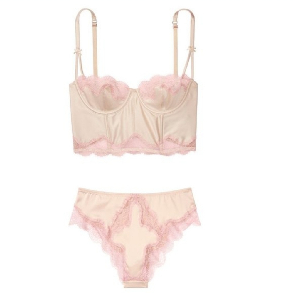 Victoria’s Secret Dream Angels Long Line Balconette Bra 34B NWT XS brief